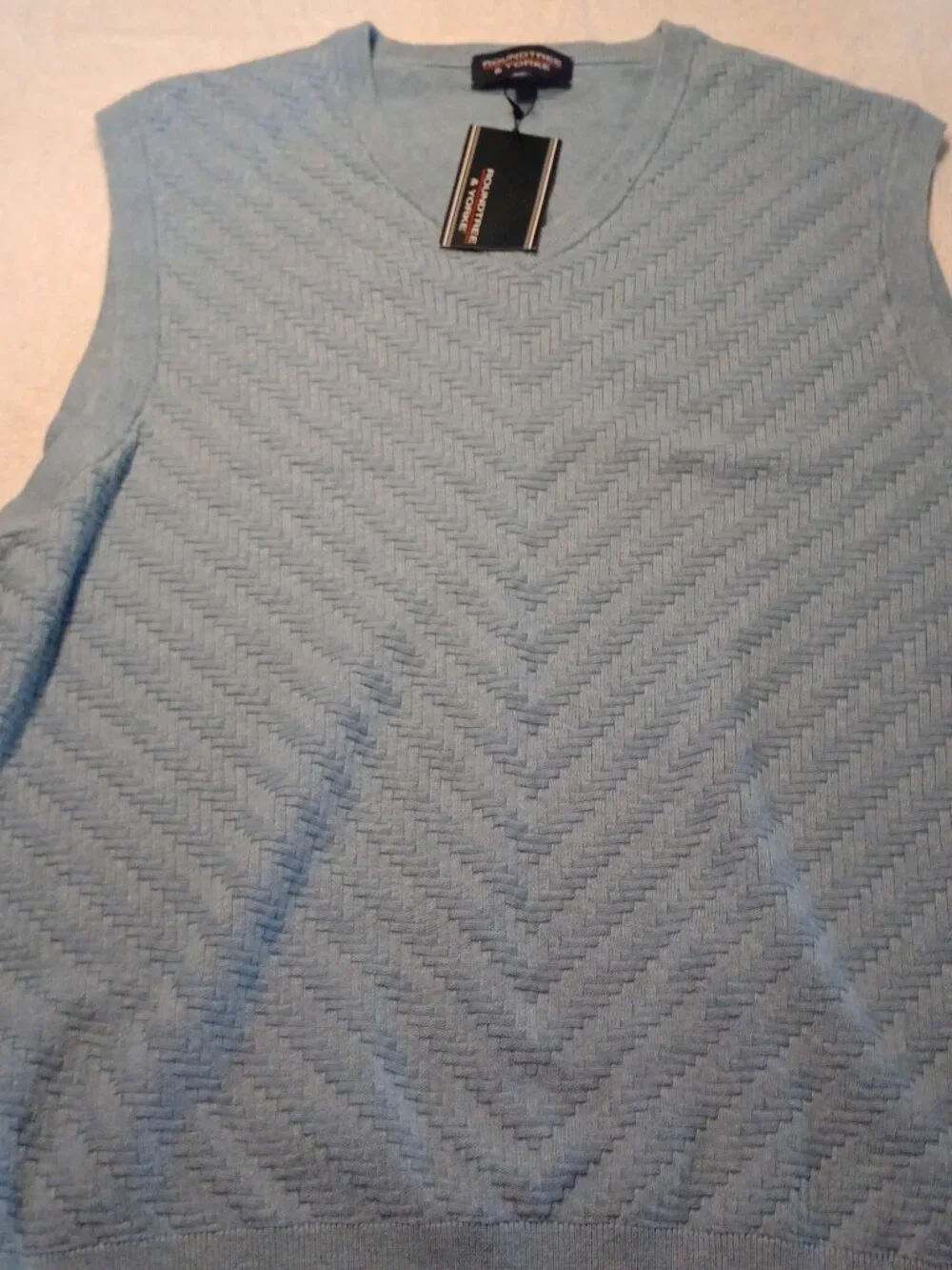 Men's Sweater Vest, Light Blue, XL